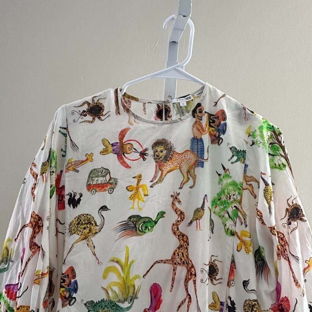 Rhode white dress with multicolored - Picture 3 of 6